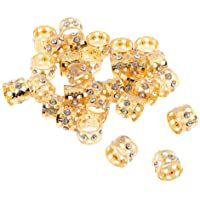 Homyl 30 Unidades Abofetea de Pelo Anillo de Dreadlock de Metal Granos de Rastas para Coleta de Peinado Cabello Trenza…